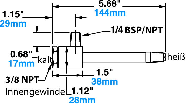 Medium Vortex Tube Dimensions
