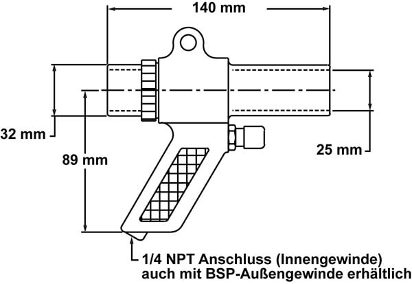 Vac-u-Gun Abmessung