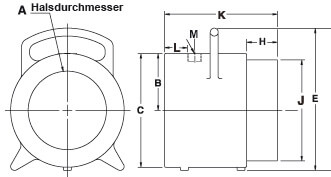 Abmessungen Super Air Amplifier Modelle 120028