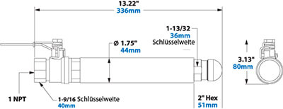 Sicherheitsblaskanone mit Rückblasdüse Abmessungen Super Blast Back Blow Safety Air Gun Dimensions