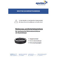 Bedienungsanleitung mechanische Absperrprodukte