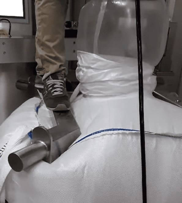 Big Bags auffalten mit Druckluft